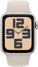 Apple Watch SE 2023, 40mm, Starlight, Starlight Sport Band - M/L